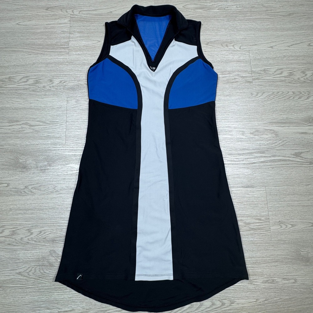 Swingdish Womens Tennis Golf Dress Black Blue White Small Sleeveless Athletic
